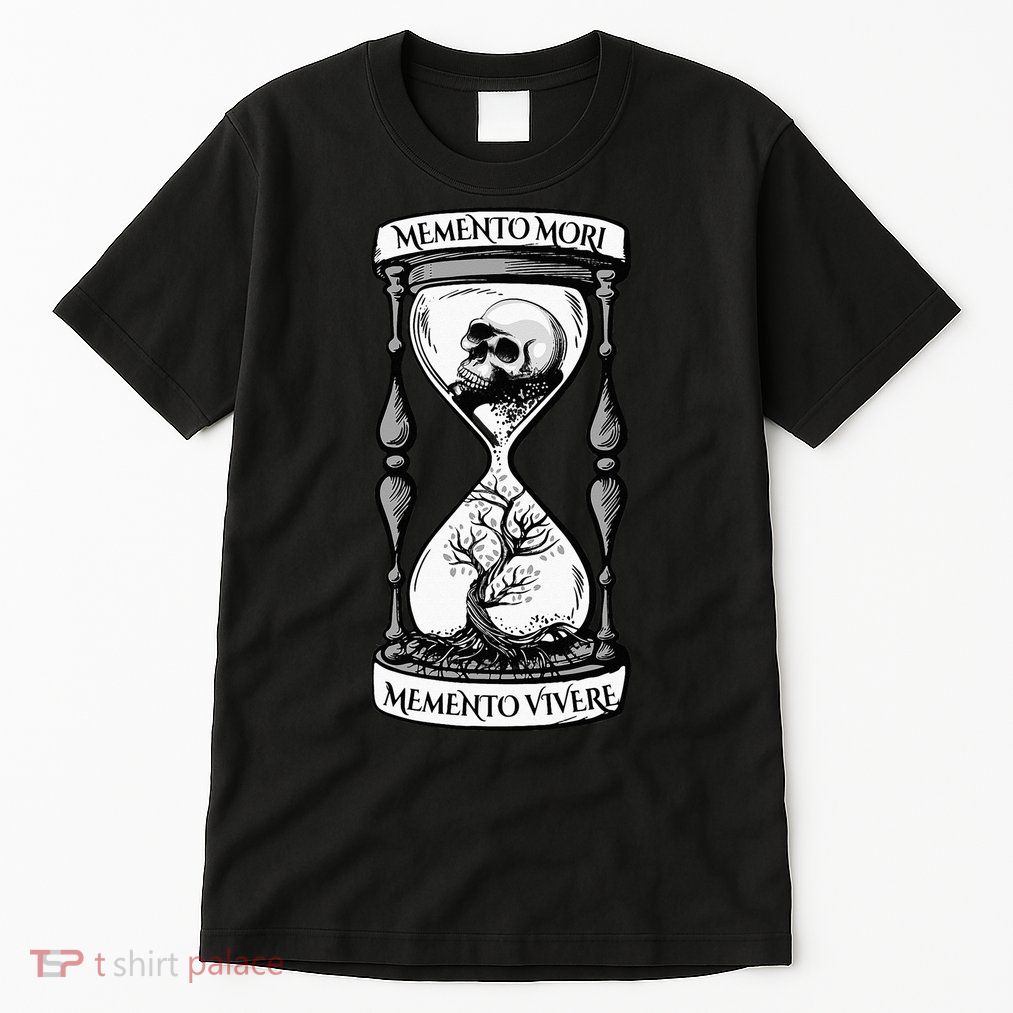 Memento Mori Memento Vivere Skull Design Stoic Memento Mori Tall T-Shirt