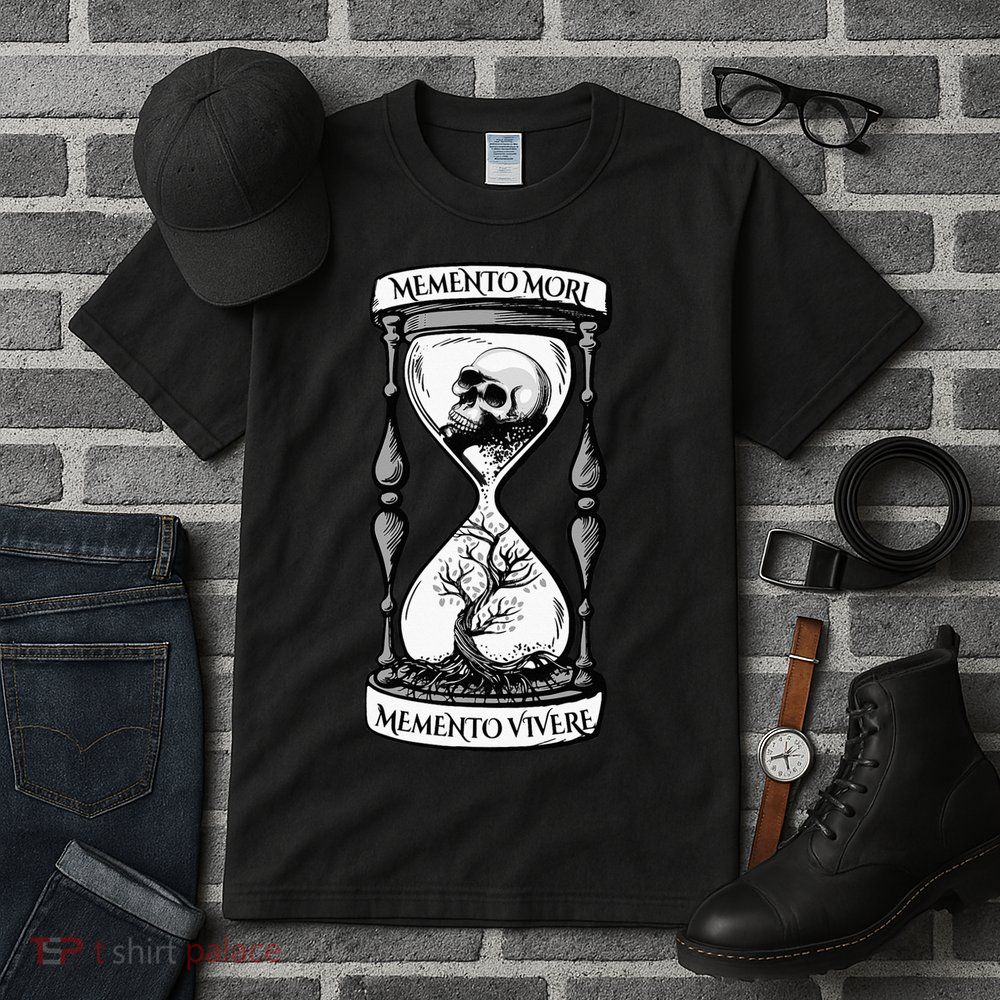 Memento Mori Memento Vivere Skull Design Stoic Memento Mori Tall T-Shirt