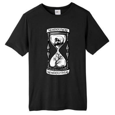 Memento Mori Memento Vivere Skull Design Stoic Memento Mori Tall Fusion ChromaSoft Performance T-Shirt