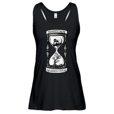 Memento Mori Memento Vivere Skull Design Stoic Memento Mori Ladies Essential Flowy Tank