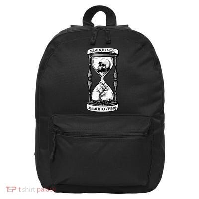 Memento Mori Memento Vivere Skull Design Stoic Memento Mori 16 in Basic Backpack