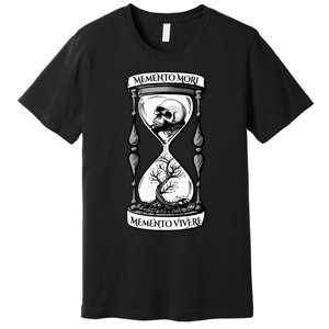 Memento Mori Memento Vivere Skull Design Stoic Memento Mori Premium T-Shirt