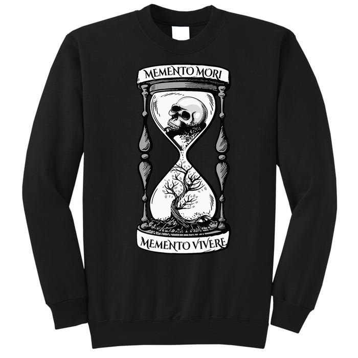 Memento Mori Memento Vivere Skull Design Stoic Memento Mori Tall Sweatshirt