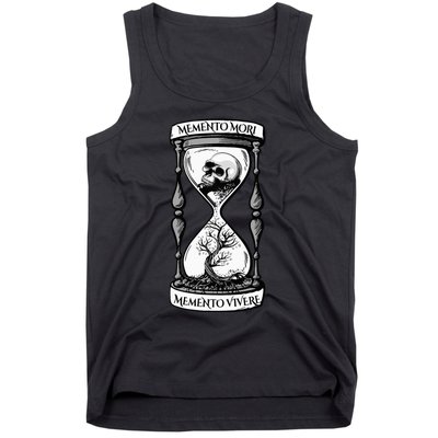 Memento Mori Memento Vivere Skull Design Stoic Memento Mori Tank Top