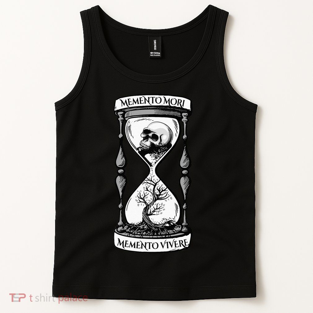 Memento Mori Memento Vivere Skull Design Stoic Memento Mori Tank Top