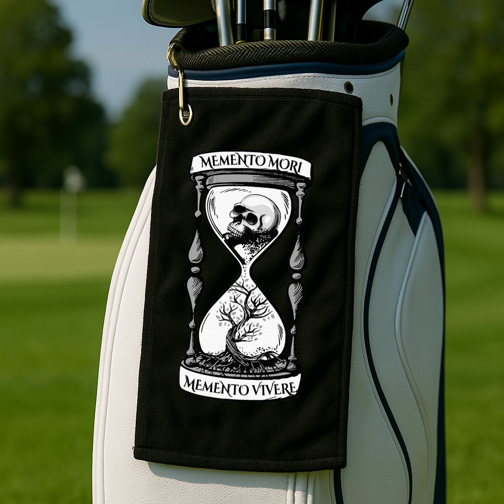 Memento Mori Memento Vivere Skull Design Stoic Memento Mori Golf Towel