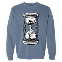 Memento Mori Memento Vivere Skull Design Stoic Memento Mori Garment-Dyed Sweatshirt