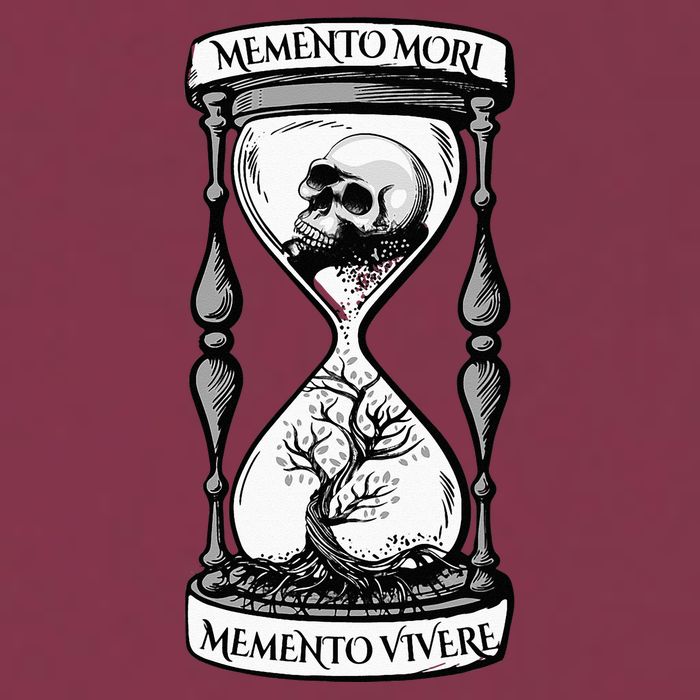 Memento Mori Memento Vivere Skull Design Stoic Memento Mori 16oz Travel Tumbler
