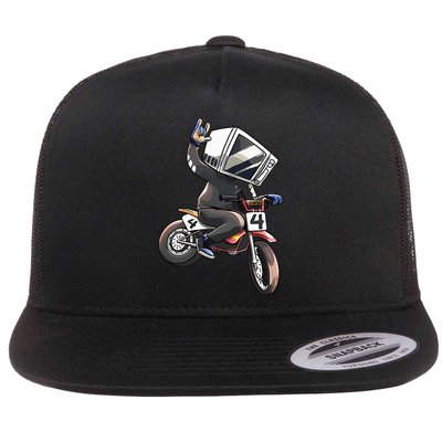 Makethehoodsmile Microwave Man Bike Flatbill Hat