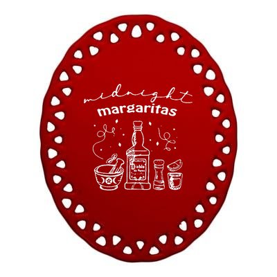 Midnight Margaritas Ceramic Oval Ornament