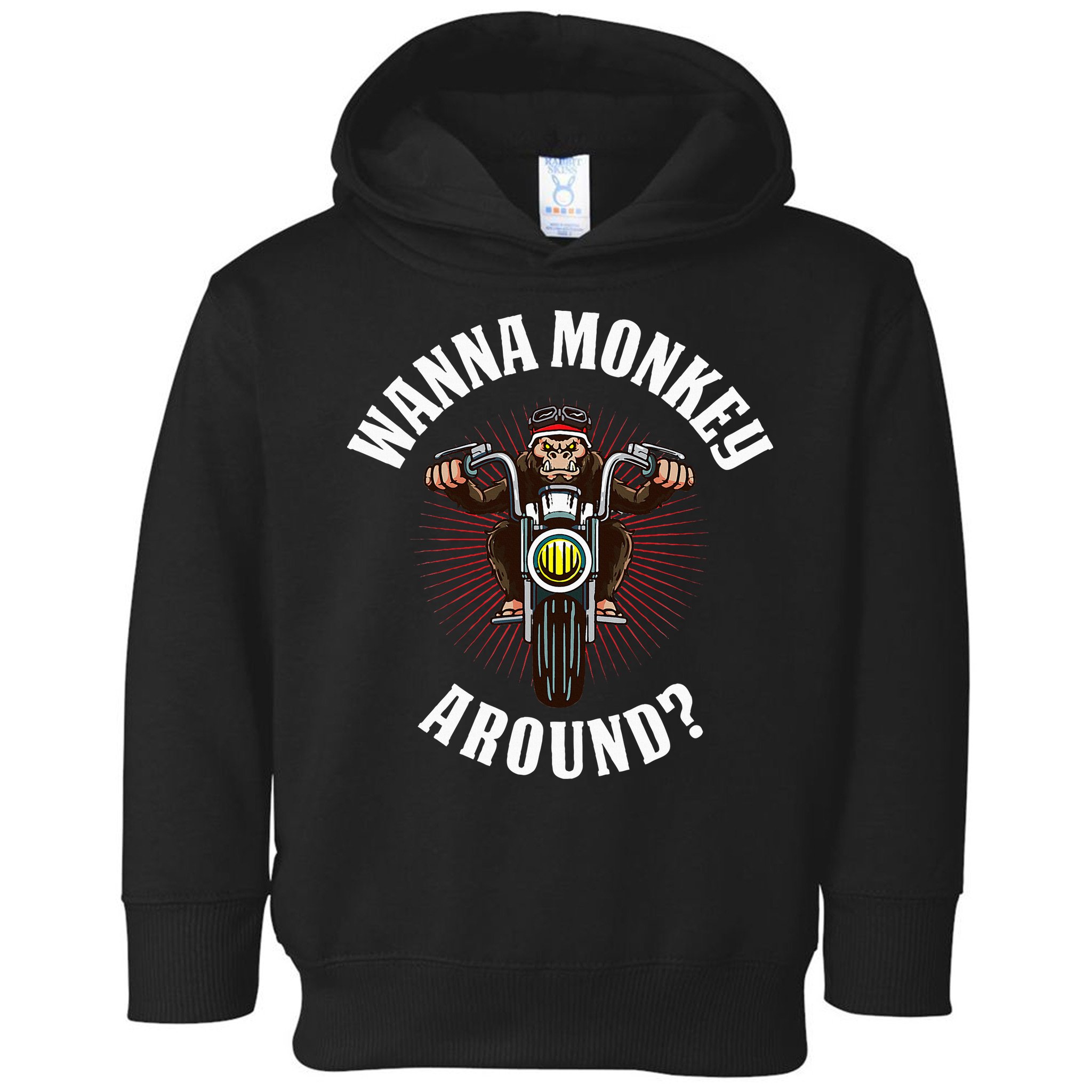 Monkey Motorcycle Toddler Hoodie