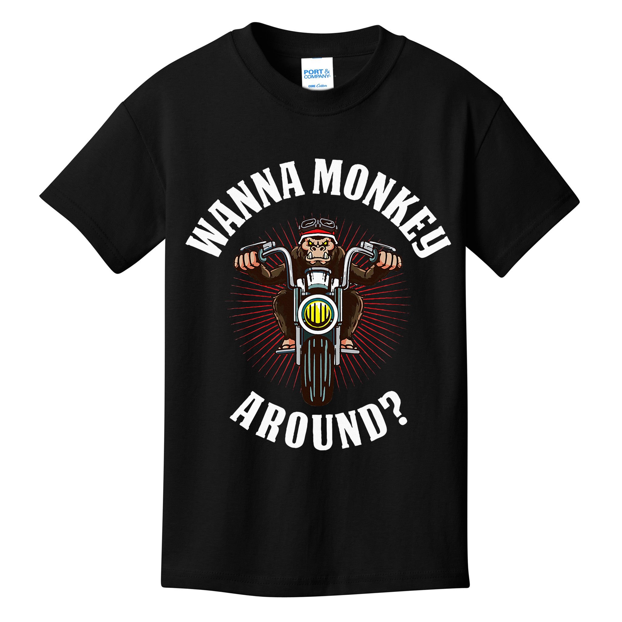 Monkey Motorcycle Kids T-Shirt