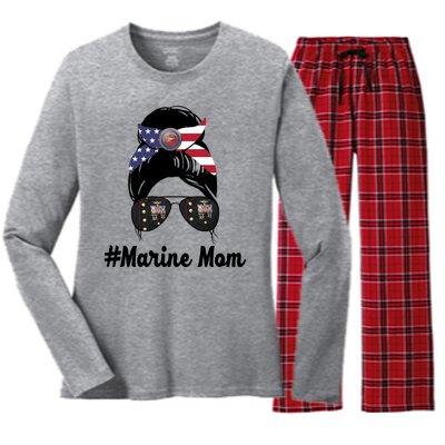 Marine Mom Women's Long Sleeve Flannel Pajama Set 