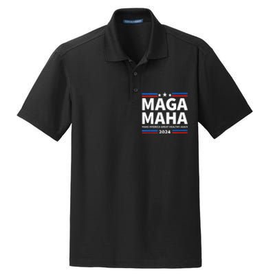 Maha Maga Make America Healthy Great Again Trump Kennedy Dry Zone Grid Polo