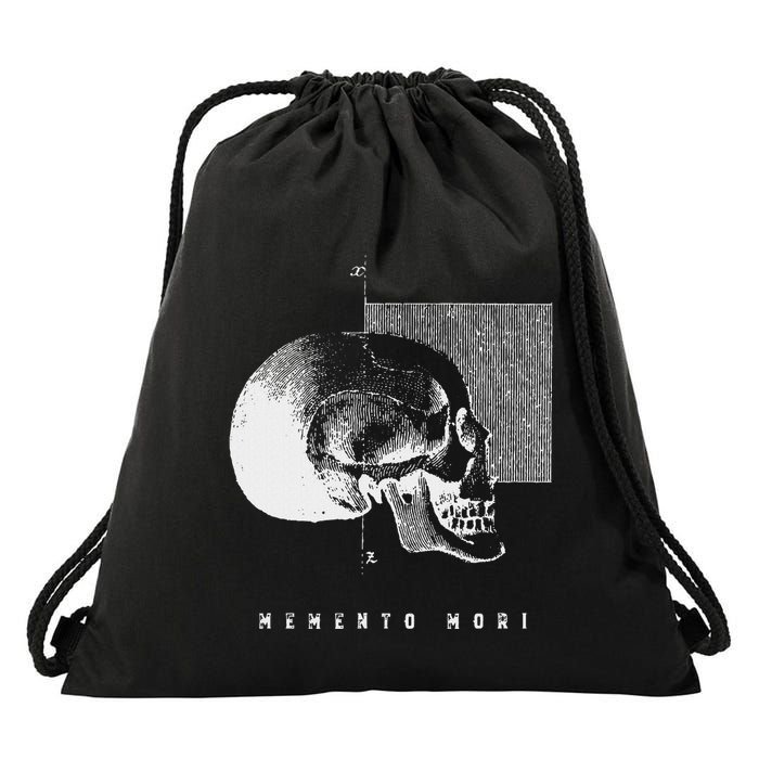 Memento Mori Drawstring Bag