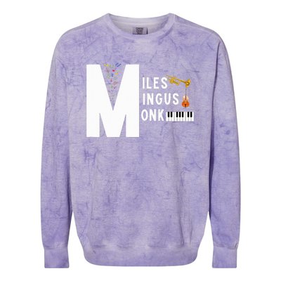 Miles Mingus Monk Famous Jazz Orchestra We Gonna Blow Colorblast Crewneck Sweatshirt