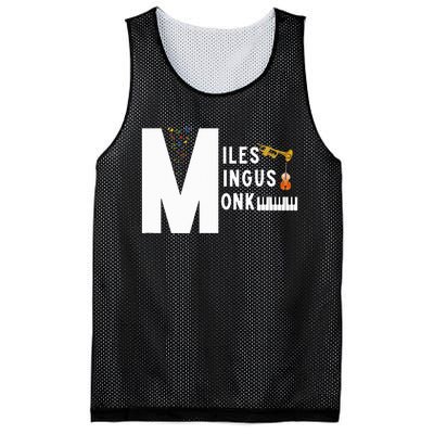 Miles Mingus Monk Famous Jazz Orchestra We Gonna Blow Mesh Reversible Basketball Jersey Tank