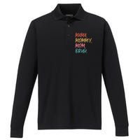 Mama Mommy Mom Bruh Funny Mothers Day Gift From Son Performance Long Sleeve Polo