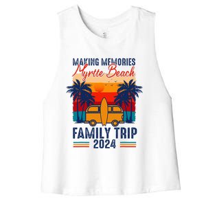 Making Memories Myrtle Beach Family Trip 2024 Carolina Women's Racerback Cropped Tank