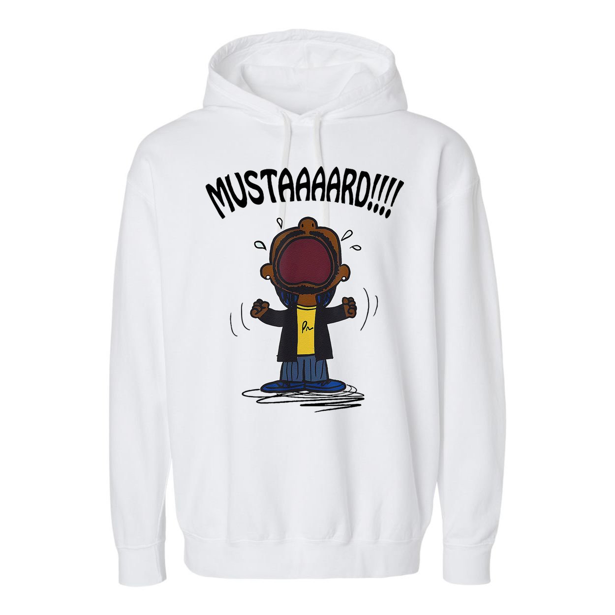 Mustard Meme Garment-Dyed Fleece Hoodie