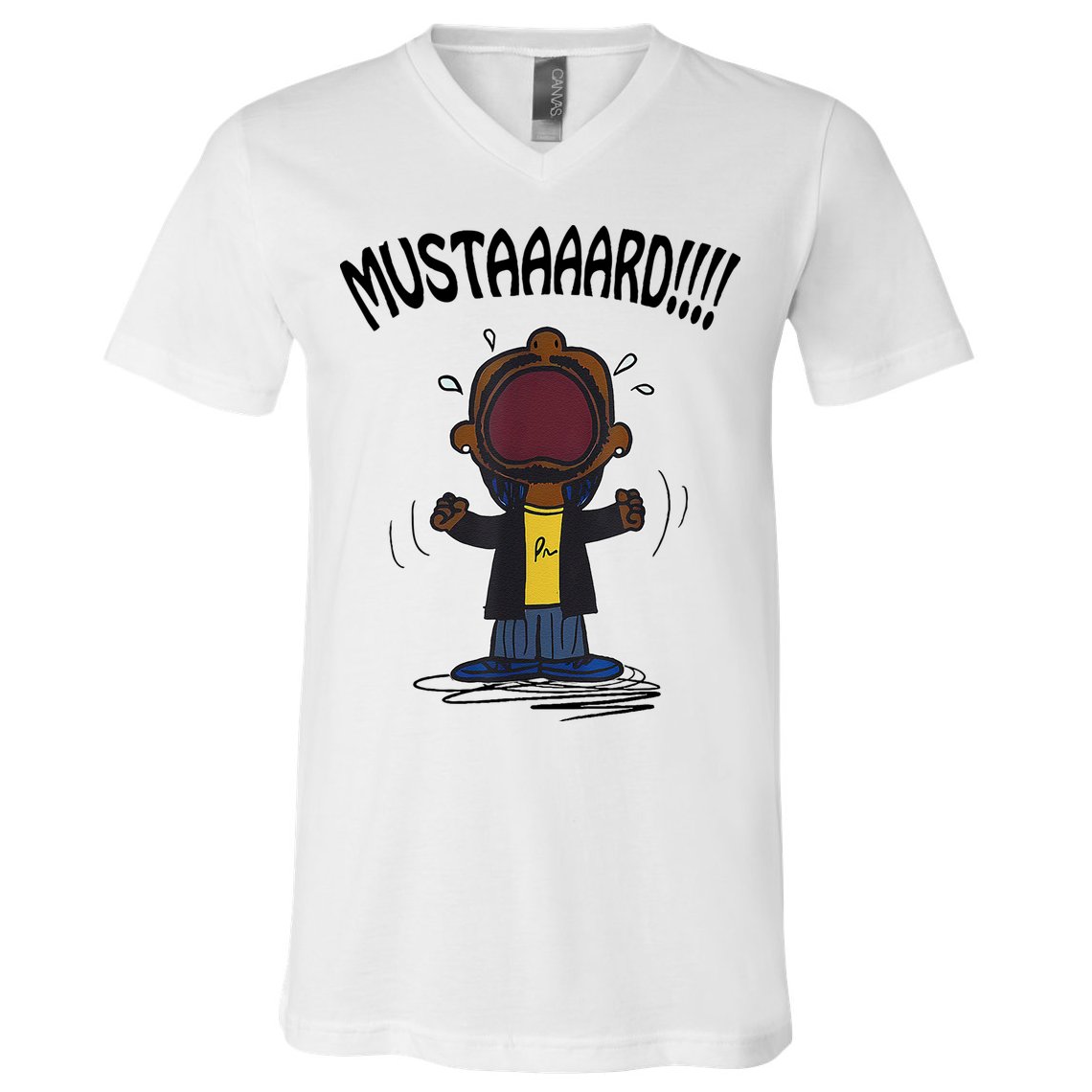 Mustard Meme V-Neck T-Shirt