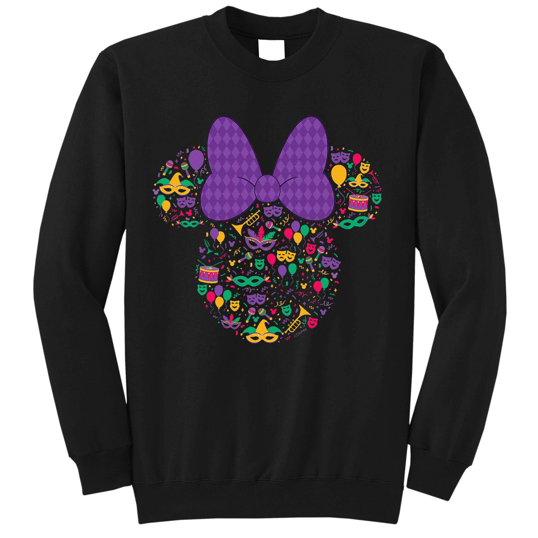 Minnie Mouse Mardi Gras Carnival Holiday Icon Sweatshirt