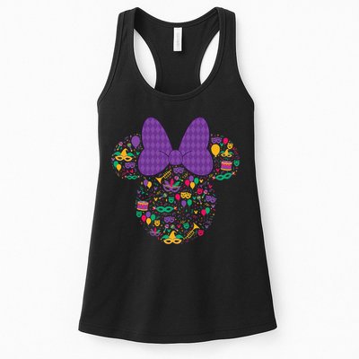 Minnie Mouse Mardi Gras Carnival Holiday Icon Womens Tank Top