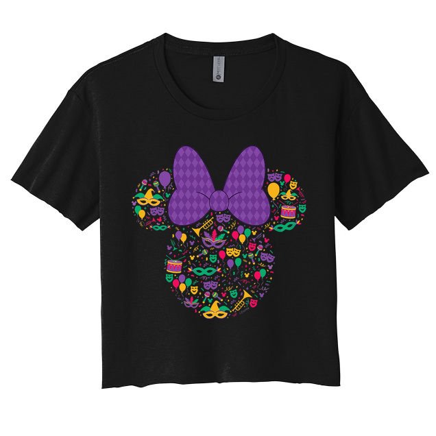 Minnie Mouse Mardi Gras Carnival Holiday Icon Crop Top