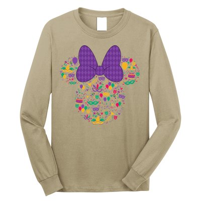 Minnie Mouse Mardi Gras Carnival Holiday Icon Long Sleeve Shirt