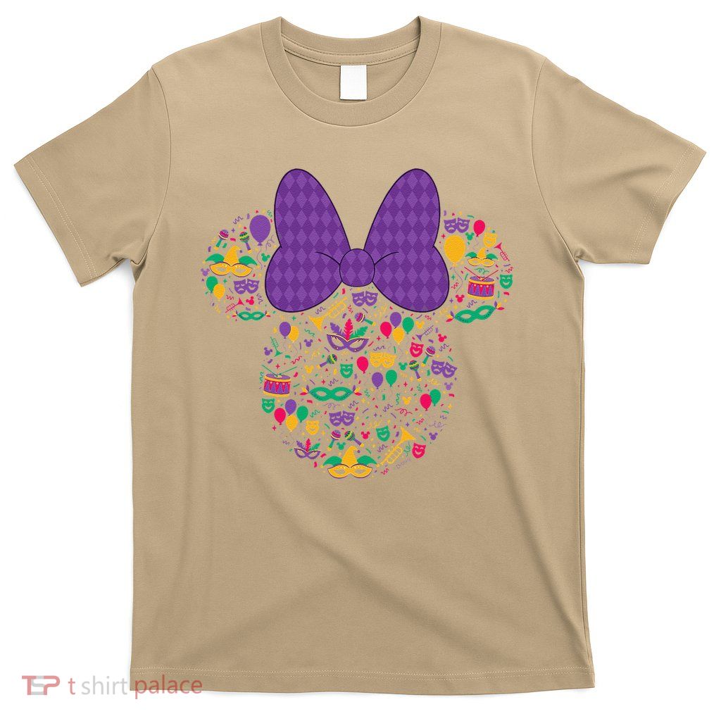 Minnie Mouse Mardi Gras Carnival Holiday Icon T-Shirt