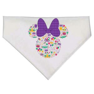 Minnie Mouse Mardi Gras Carnival Holiday Icon USA-Made Doggie Bandana