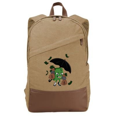 Money Man Money Bag Cotton Canvas Backpack