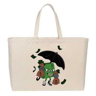 Money Man Money Bag Cotton Canvas Jumbo Tote