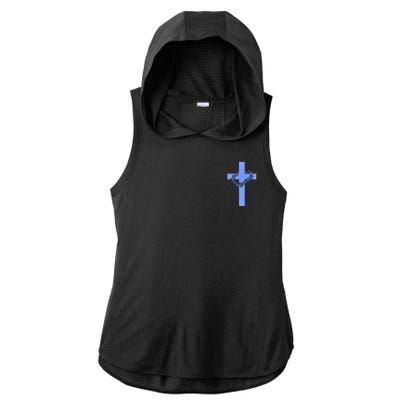 Mebs Merch Ladies PosiCharge Tri-Blend Wicking Draft Hoodie Tank