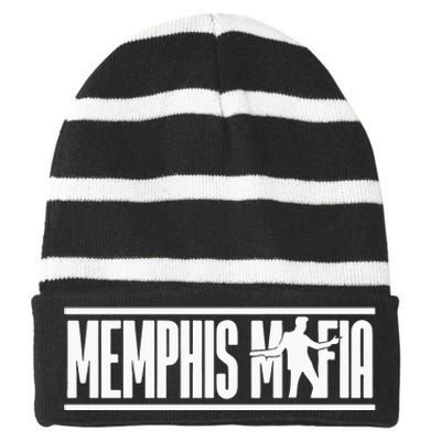 Memphis Mafia Striped Beanie with Solid Band