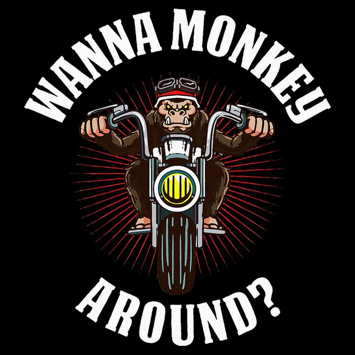 Monkey Motorcycle Sustainable Bucket Hat