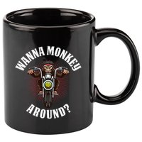 Monkey Motorcycle 11oz C Handle Ceramic Mug