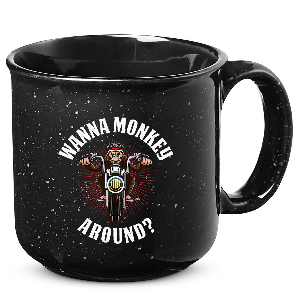 Monkey Motorcycle 15oz Campfire Ceramic Mug