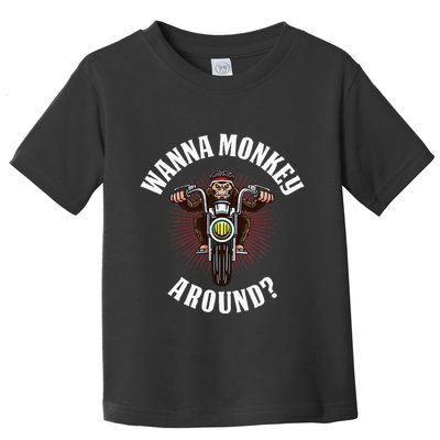 Monkey Motorcycle Toddler T-Shirt