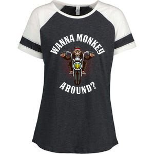 Monkey Motorcycle Enza Ladies Jersey Colorblock Tee