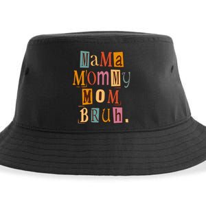 Mama Mommy Mom Bruh Retro for Mother's Day Sustainable Bucket Hat