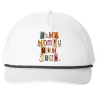 Mama Mommy Mom Bruh Retro for Mother's Day Snapback Five-Panel Rope Hat