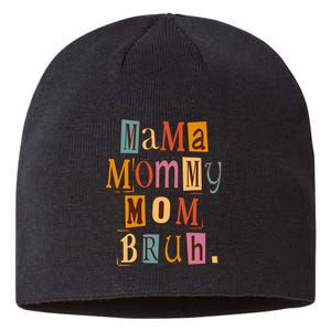 Mama Mommy Mom Bruh Retro for Mother's Day Sustainable Beanie