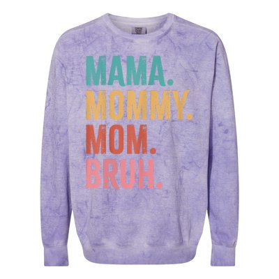 Mama Mommy Mom Bruh Mothers Day Funny Colorblast Crewneck Sweatshirt