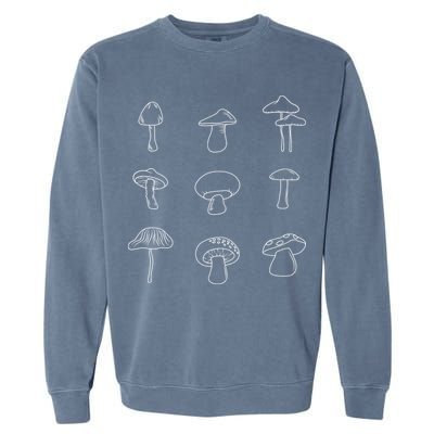 Mushroom Mycology Mushroom Whisperer Fungi Foraging Garment-Dyed Sweatshirt
