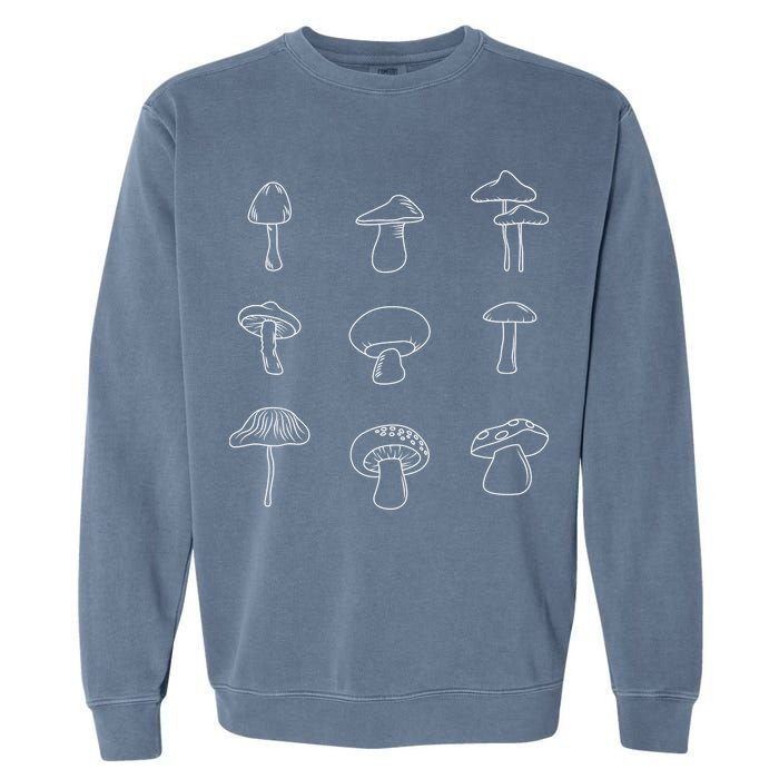 Mushroom Mycology Mushroom Whisperer Fungi Foraging Garment-Dyed Sweatshirt