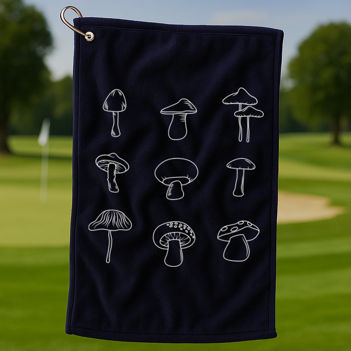 Mushroom Mycology Mushroom Whisperer Fungi Foraging Golf Towel