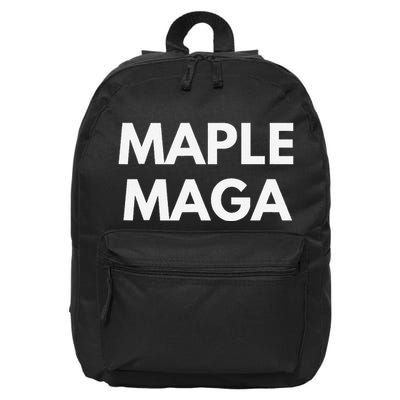 Maple Maga Mcga Make Canada Great Again 16 in Basic Backpack