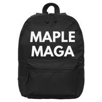 Maple Maga Mcga Make Canada Great Again 16 in Basic Backpack