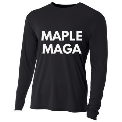 Maple Maga Mcga Make Canada Great Again Cooling Performance Long Sleeve Crew